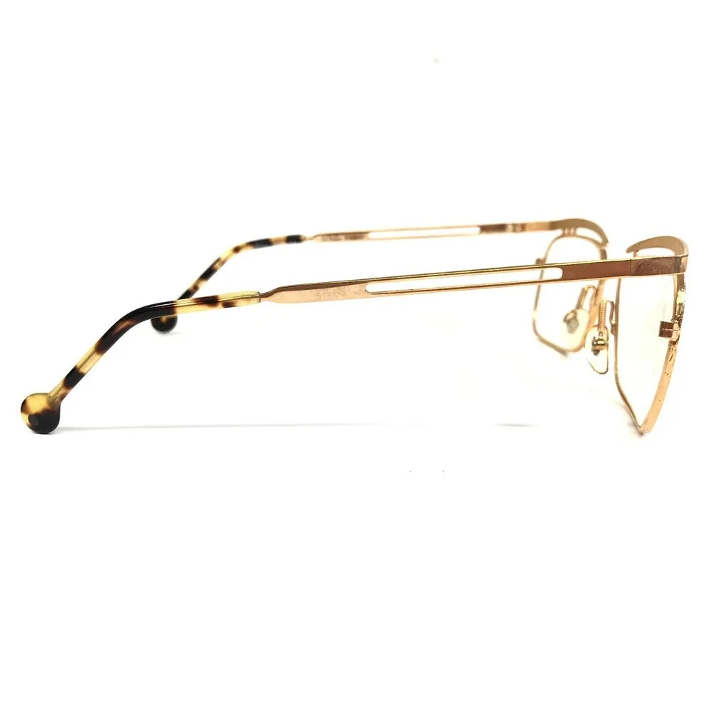 Vintage la Eyeworks Eyeglasses Frames FABIO 22KT Gold Plated 2u Shiny 53-20-135